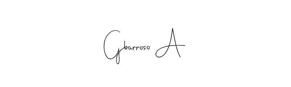 How to make Gbarroso A name signature. Use Andilay-7BmLP style for creating short signs online. This is the latest handwritten sign. Gbarroso A signature style 4 images and pictures png