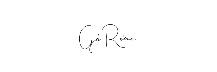 Gd Rabari stylish signature style. Best Handwritten Sign (Andilay-7BmLP) for my name. Handwritten Signature Collection Ideas for my name Gd Rabari. Gd Rabari signature style 4 images and pictures png
