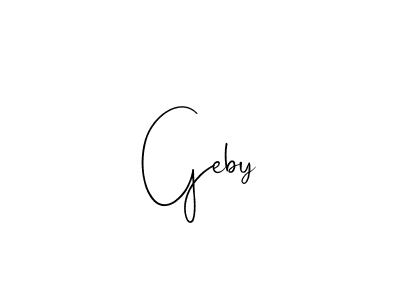 How to make Geby signature? Andilay-7BmLP is a professional autograph style. Create handwritten signature for Geby name. Geby signature style 4 images and pictures png