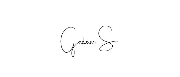 This is the best signature style for the Gedam S name. Also you like these signature font (Andilay-7BmLP). Mix name signature. Gedam S signature style 4 images and pictures png