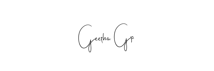 It looks lik you need a new signature style for name Geetha Gp. Design unique handwritten (Andilay-7BmLP) signature with our free signature maker in just a few clicks. Geetha Gp signature style 4 images and pictures png