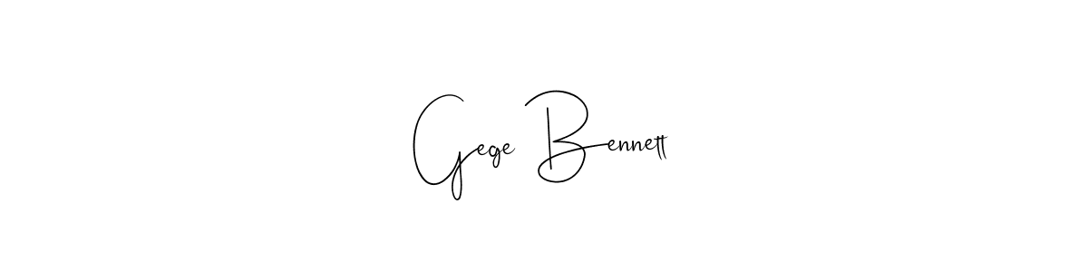 Use a signature maker to create a handwritten signature online. With this signature software, you can design (Andilay-7BmLP) your own signature for name Gege Bennett. Gege Bennett signature style 4 images and pictures png