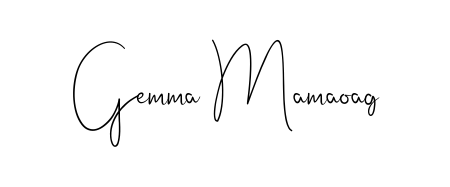 Make a beautiful signature design for name Gemma Mamaoag. Use this online signature maker to create a handwritten signature for free. Gemma Mamaoag signature style 4 images and pictures png