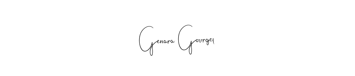 Make a short Genara Gourgel signature style. Manage your documents anywhere anytime using Andilay-7BmLP. Create and add eSignatures, submit forms, share and send files easily. Genara Gourgel signature style 4 images and pictures png