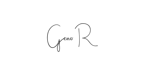 How to make Geno R signature? Andilay-7BmLP is a professional autograph style. Create handwritten signature for Geno R name. Geno R signature style 4 images and pictures png