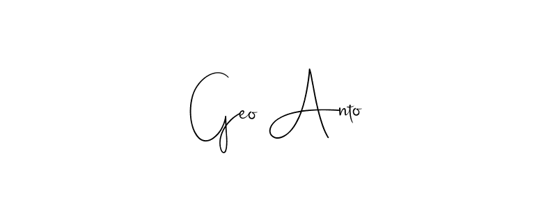 You can use this online signature creator to create a handwritten signature for the name Geo Anto. This is the best online autograph maker. Geo Anto signature style 4 images and pictures png