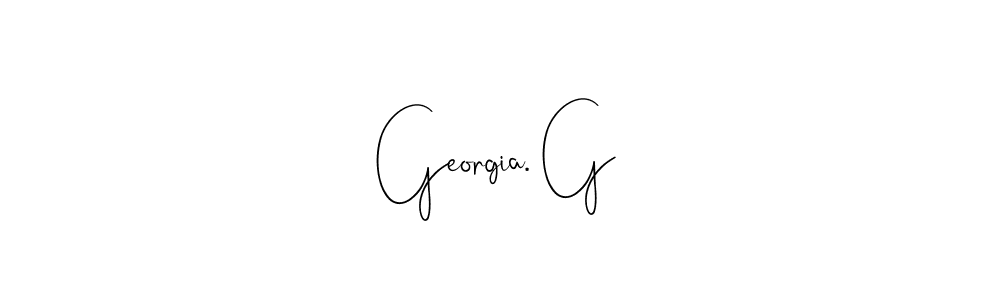 The best way (Andilay-7BmLP) to make a short signature is to pick only two or three words in your name. The name Georgia. G include a total of six letters. For converting this name. Georgia. G signature style 4 images and pictures png