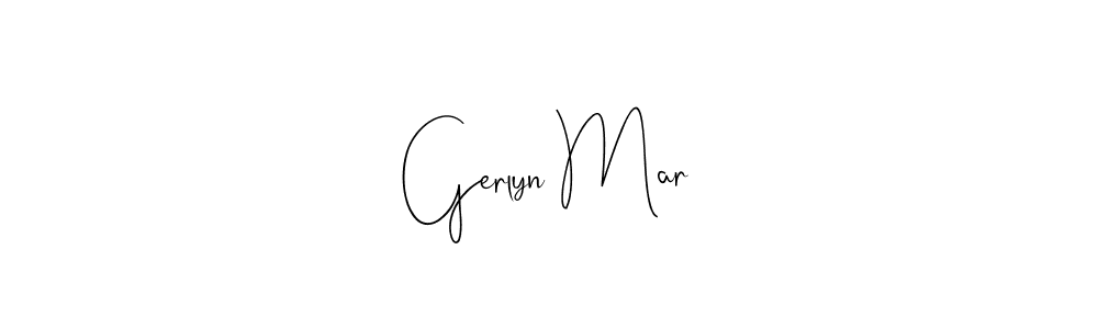 The best way (Andilay-7BmLP) to make a short signature is to pick only two or three words in your name. The name Gerlyn Mar include a total of six letters. For converting this name. Gerlyn Mar signature style 4 images and pictures png