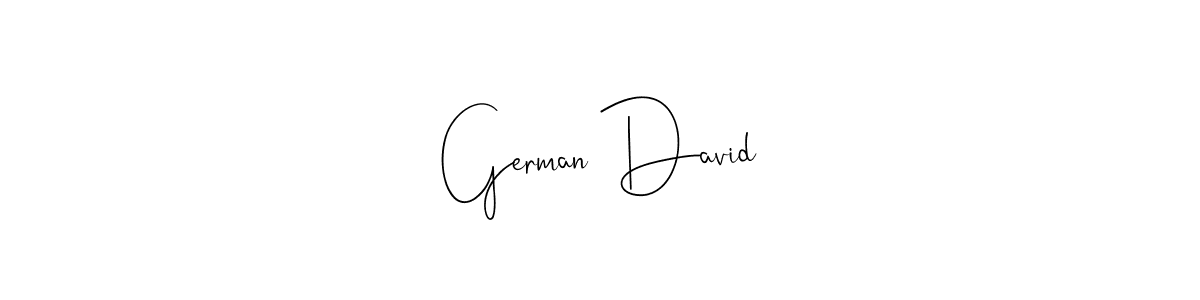 How to make German David signature? Andilay-7BmLP is a professional autograph style. Create handwritten signature for German David name. German David signature style 4 images and pictures png