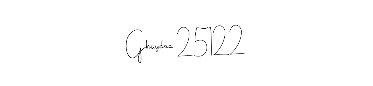 Make a beautiful signature design for name Ghaydaa 25122. With this signature (Andilay-7BmLP) style, you can create a handwritten signature for free. Ghaydaa 25122 signature style 4 images and pictures png