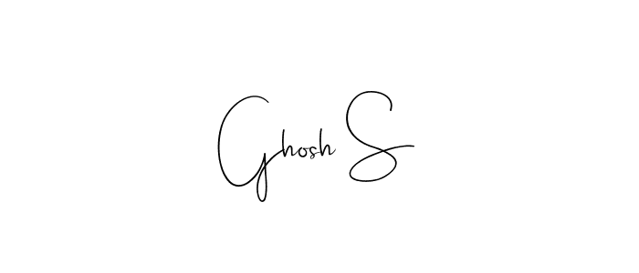 How to make Ghosh S name signature. Use Andilay-7BmLP style for creating short signs online. This is the latest handwritten sign. Ghosh S signature style 4 images and pictures png