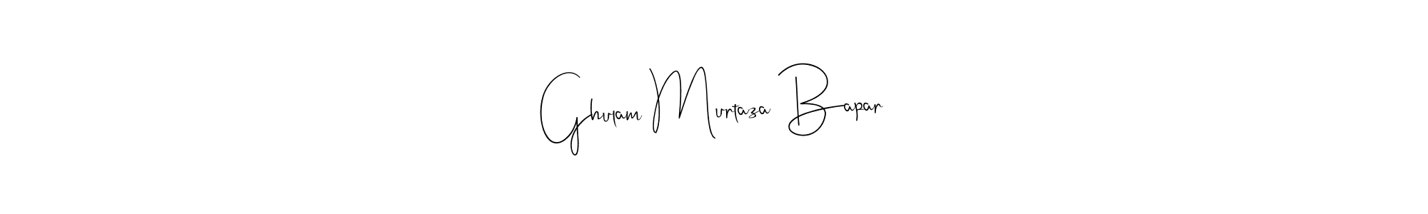 See photos of Ghulam Murtaza Bapar official signature by Spectra . Check more albums & portfolios. Read reviews & check more about Andilay-7BmLP font. Ghulam Murtaza Bapar signature style 4 images and pictures png