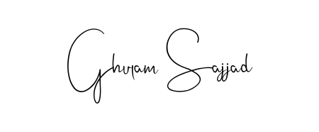 Give your name Ghulam Sajjad an exquisite flair with the Andilay-7BmLP script font. Ideal for contracts, resumes, and formal letterheads. Ghulam Sajjad signature style 4 images and pictures png