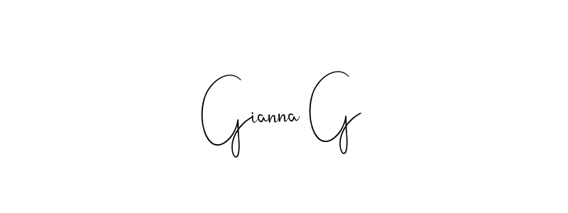 Best and Professional Signature Style for Gianna G. Andilay-7BmLP Best Signature Style Collection. Gianna G signature style 4 images and pictures png