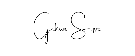 Achieve flawless digital penmanship with Gihan Silva name in Andilay-7BmLP font. The perfect tool for creating online signatures. Gihan Silva signature style 4 images and pictures png