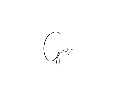 Design your own signature with our free online signature maker. With this signature software, you can create a handwritten (Andilay-7BmLP) signature for name Gilu. Gilu signature style 4 images and pictures png