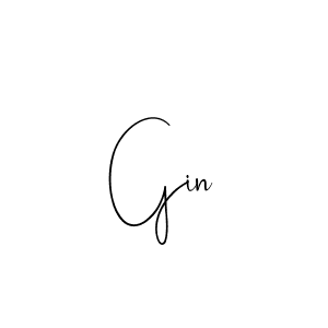 Make a beautiful signature design for name Gin. With this signature (Andilay-7BmLP) style, you can create a handwritten signature for free. Gin signature style 4 images and pictures png