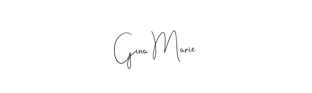 Create a beautiful signature design for name Gina Marie. With this signature (Andilay-7BmLP) fonts, you can make a handwritten signature for free. Gina Marie signature style 4 images and pictures png