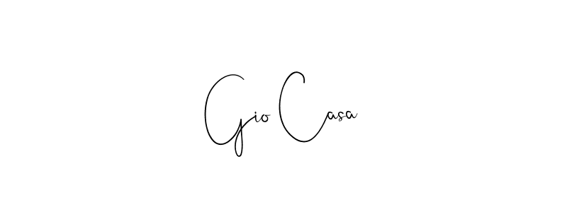 How to make Gio Casa signature? Andilay-7BmLP is a professional autograph style. Create handwritten signature for Gio Casa name. Gio Casa signature style 4 images and pictures png