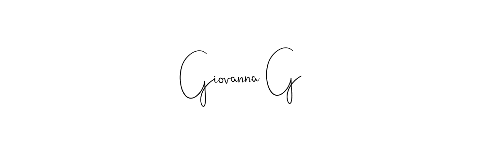 if you are searching for the best signature style for your name Giovanna G. so please give up your signature search. here we have designed multiple signature styles  using Andilay-7BmLP. Giovanna G signature style 4 images and pictures png