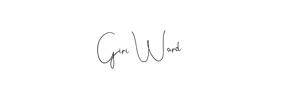 Make a short Giri Ward signature style. Manage your documents anywhere anytime using Andilay-7BmLP. Create and add eSignatures, submit forms, share and send files easily. Giri Ward signature style 4 images and pictures png