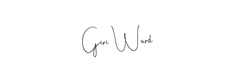 Make a short Giri Ward signature style. Manage your documents anywhere anytime using Andilay-7BmLP. Create and add eSignatures, submit forms, share and send files easily. Giri Ward signature style 4 images and pictures png