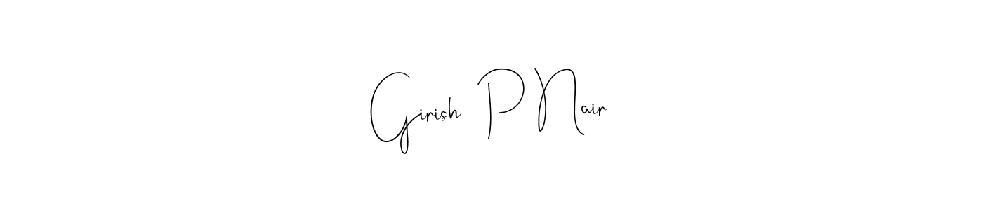 How to Draw Girish  P Nair signature style? Andilay-7BmLP is a latest design signature styles for name Girish  P Nair. Girish  P Nair signature style 4 images and pictures png