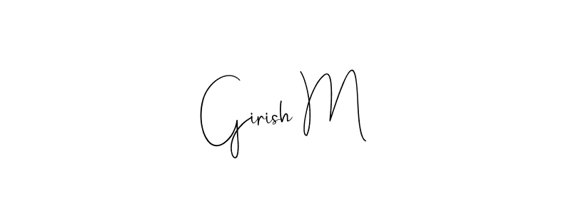 Similarly Andilay-7BmLP is the best handwritten signature design. Signature creator online .You can use it as an online autograph creator for name Girish M. Girish M signature style 4 images and pictures png