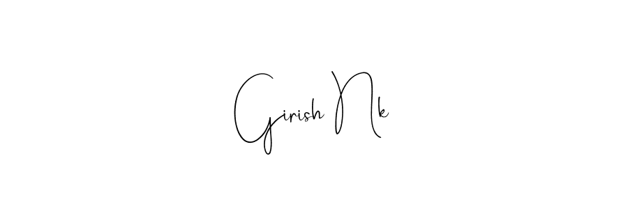 It looks lik you need a new signature style for name Girish Nk. Design unique handwritten (Andilay-7BmLP) signature with our free signature maker in just a few clicks. Girish Nk signature style 4 images and pictures png