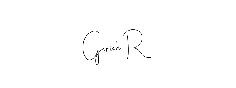 It looks lik you need a new signature style for name Girish R. Design unique handwritten (Andilay-7BmLP) signature with our free signature maker in just a few clicks. Girish R signature style 4 images and pictures png