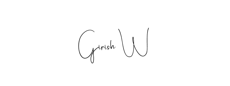 Best and Professional Signature Style for Girish W. Andilay-7BmLP Best Signature Style Collection. Girish W signature style 4 images and pictures png