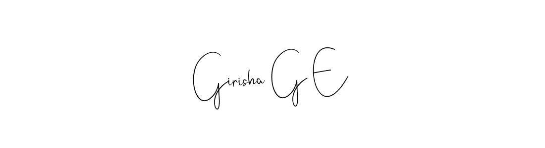 Best and Professional Signature Style for Girisha G E. Andilay-7BmLP Best Signature Style Collection. Girisha G E signature style 4 images and pictures png