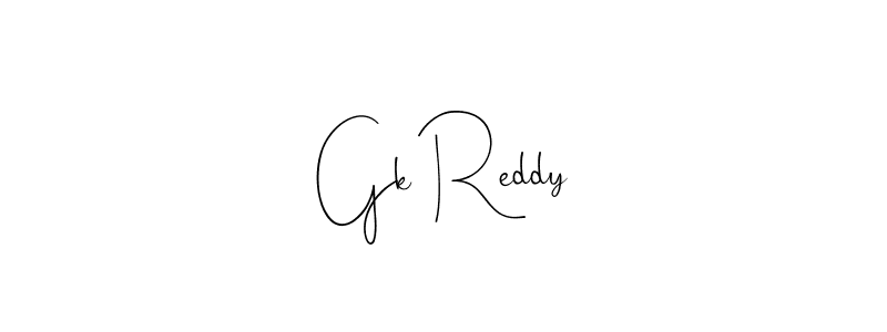 Gk Reddy stylish signature style. Best Handwritten Sign (Andilay-7BmLP) for my name. Handwritten Signature Collection Ideas for my name Gk Reddy. Gk Reddy signature style 4 images and pictures png