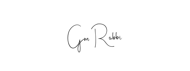 if you are searching for the best signature style for your name Gm Rabbi. so please give up your signature search. here we have designed multiple signature styles  using Andilay-7BmLP. Gm Rabbi signature style 4 images and pictures png
