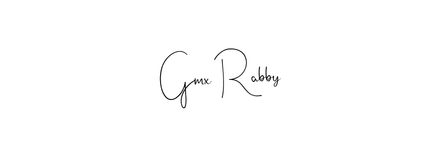 Design your own signature with our free online signature maker. With this signature software, you can create a handwritten (Andilay-7BmLP) signature for name Gmx Rabby. Gmx Rabby signature style 4 images and pictures png