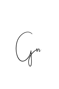 Make a beautiful signature design for name Gn. With this signature (Andilay-7BmLP) style, you can create a handwritten signature for free. Gn signature style 4 images and pictures png