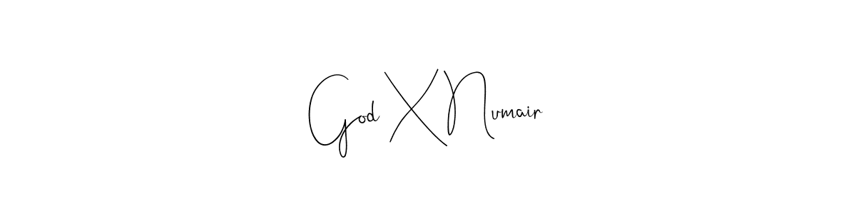 Also we have God X Numair name is the best signature style. Create professional handwritten signature collection using Andilay-7BmLP autograph style. God X Numair signature style 4 images and pictures png