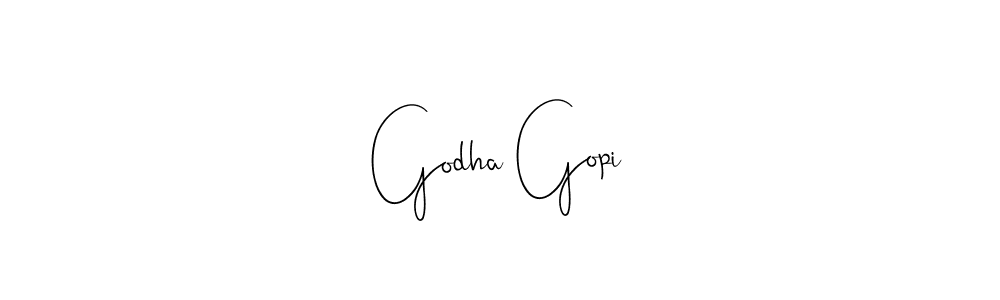 Godha Gopi stylish signature style. Best Handwritten Sign (Andilay-7BmLP) for my name. Handwritten Signature Collection Ideas for my name Godha Gopi. Godha Gopi signature style 4 images and pictures png