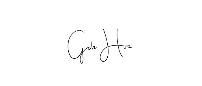 Design your own signature with our free online signature maker. With this signature software, you can create a handwritten (Andilay-7BmLP) signature for name Goh Hua. Goh Hua signature style 4 images and pictures png