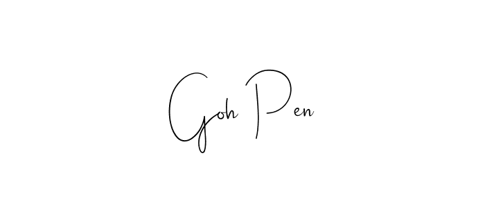 How to Draw Goh Pen signature style? Andilay-7BmLP is a latest design signature styles for name Goh Pen. Goh Pen signature style 4 images and pictures png