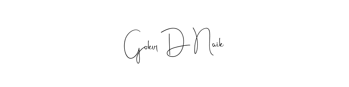Make a beautiful signature design for name Gokul D Naik. With this signature (Andilay-7BmLP) style, you can create a handwritten signature for free. Gokul D Naik signature style 4 images and pictures png