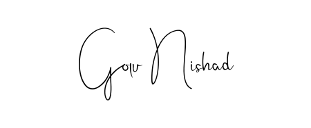 A modern signature idea for name Golu Nishad using Andilay-7BmLP font. Clean strokes and elegant curves make it stand out instantly. Golu Nishad signature style 4 images and pictures png