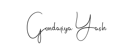 Gondaliya Yash stylish signature style. Best Handwritten Sign (Andilay-7BmLP) for my name. Handwritten Signature Collection Ideas for my name Gondaliya Yash. Gondaliya Yash signature style 4 images and pictures png
