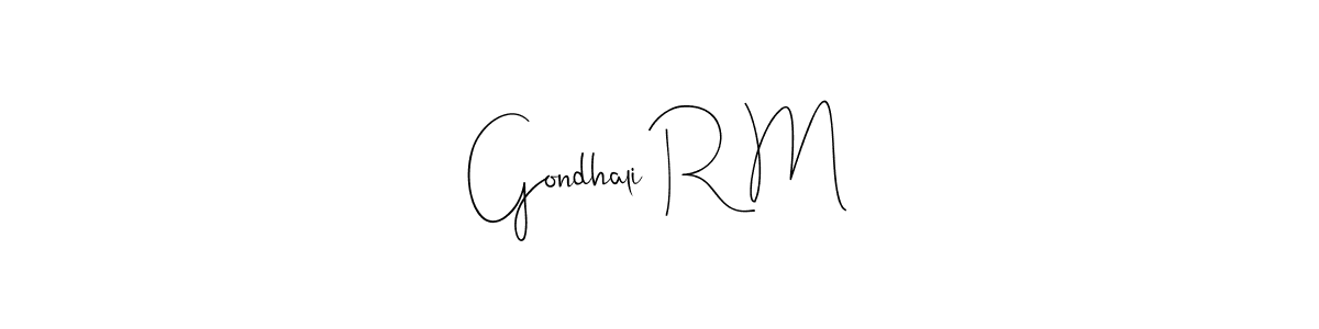 Here are the top 10 professional signature styles for the name Gondhali R M. These are the best autograph styles you can use for your name. Gondhali R M signature style 4 images and pictures png