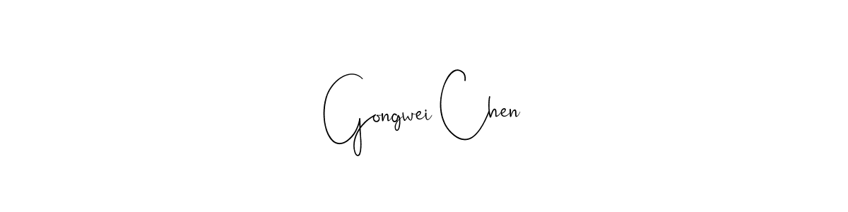 Andilay-7BmLP is a professional signature style that is perfect for those who want to add a touch of class to their signature. It is also a great choice for those who want to make their signature more unique. Get Gongwei Chen name to fancy signature for free. Gongwei Chen signature style 4 images and pictures png