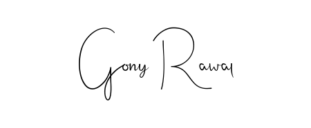 Discover the perfect balance of readability and style for Gony Rawal with Andilay-7BmLP font. Create your dream signature today. Gony Rawal signature style 4 images and pictures png