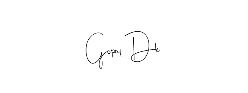 Also we have Gopal Dk name is the best signature style. Create professional handwritten signature collection using Andilay-7BmLP autograph style. Gopal Dk signature style 4 images and pictures png