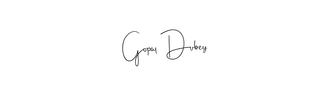 How to make Gopal Dubey name signature. Use Andilay-7BmLP style for creating short signs online. This is the latest handwritten sign. Gopal Dubey signature style 4 images and pictures png