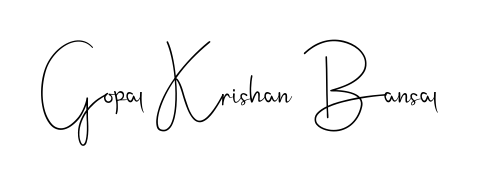 Quickly download Gopal Krishan Bansal name signature in high-resolution PNG using Andilay-7BmLP style. Ready to insert into PDFs and online applications. Gopal Krishan Bansal signature style 4 images and pictures png