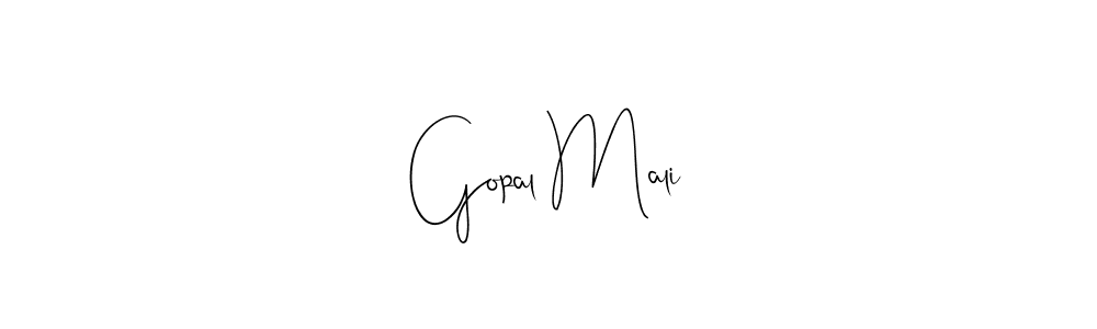 Use a signature maker to create a handwritten signature online. With this signature software, you can design (Andilay-7BmLP) your own signature for name Gopal Mali. Gopal Mali signature style 4 images and pictures png